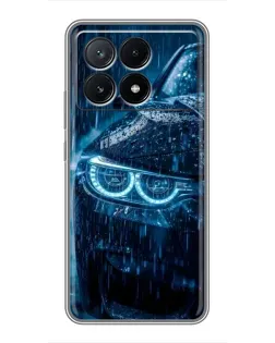 Чехол для Xiaomi POCO X6 Pro (5G) с картинкой «BMW под дождем»