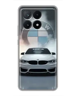 Чехол для Xiaomi POCO X6 Pro (5G) с картинкой «BMW в белом дыму»