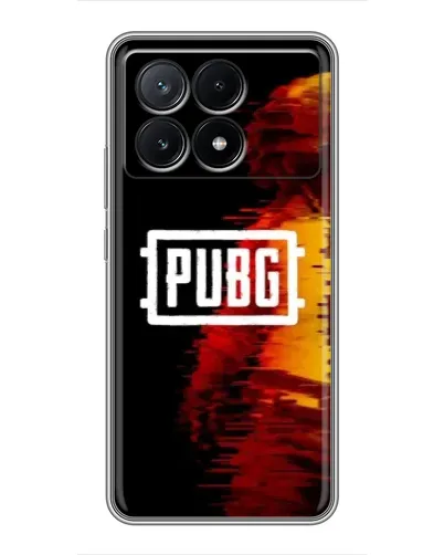 Чехол для Xiaomi POCO X6 Pro (5G) с картинкой «Яркий логотип PUBG»