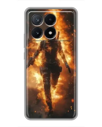 Чехол для Xiaomi POCO X6 Pro (5G) с картинкой «BMW — скорость в дожде»