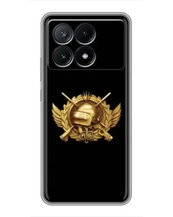 Чохол для Xiaomi POCO X6 Pro (5G) з картинкою «PUBG — помаранчевий градієнт»