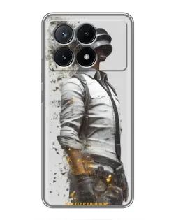Чехол для Xiaomi POCO X6 Pro (5G) с картинкой «PUBG — боец в пыли»