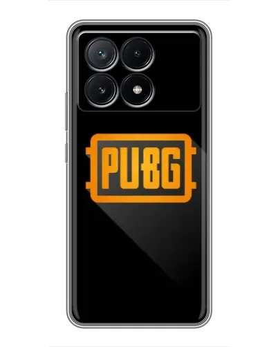 Чехол для Xiaomi POCO X6 Pro (5G) с картинкой «PUBG — рамка лого»