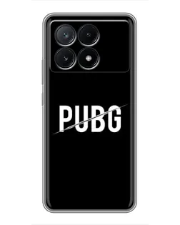 Чехол для Xiaomi POCO X6 Pro (5G) с картинкой «PUBG — белый логотип»