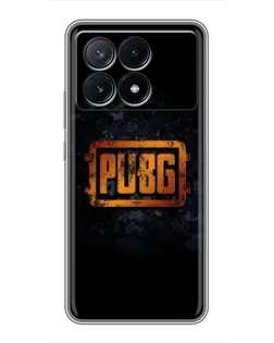 Чехол для Xiaomi POCO X6 Pro (5G) с картинкой «PUBG — золотой логотип»