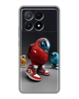 Чохол для Xiaomi POCO X6 Pro (5G) з картинкою «Among Us — 3D стиль»