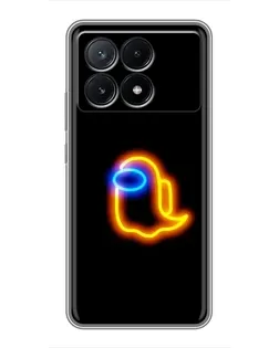 Чохол для Xiaomi POCO X6 Pro (5G) з картинкою «Among Us неонове сяйво»