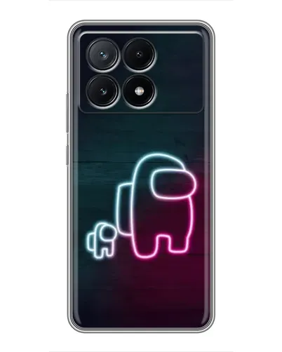 Чехол для Xiaomi POCO X6 Pro (5G) с картинкой «Among Us неон-арт»