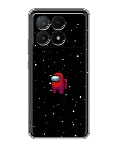 Чехол для Xiaomi POCO X6 Pro (5G) с картинкой «Красный Among Us»