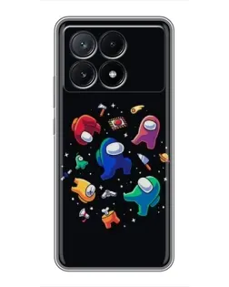 Чехол для Xiaomi POCO X6 Pro (5G) с картинкой «Among Us космос»