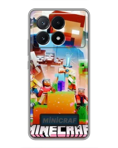 Чехол для Xiaomi POCO X6 Pro (5G) с картинкой «Minecraft герои игры»