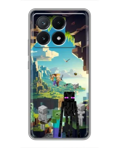 Чехол для Xiaomi POCO X6 Pro (5G) с картинкой «Эндермен в лесу»