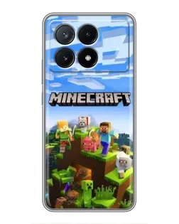 Чехол для Xiaomi POCO X6 Pro (5G) с картинкой «Minecraft классический мир»