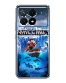 Чехол для Xiaomi POCO X6 Pro (5G) с картинкой «Minecraft ледяной мир»
