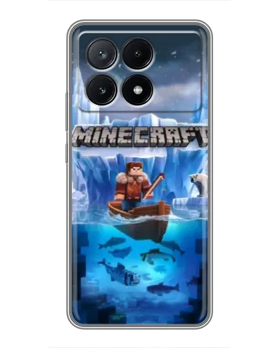 Чехол для Xiaomi POCO X6 Pro (5G) с картинкой «Minecraft ледяной мир»