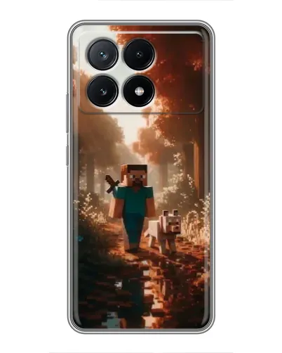 Чехол для Xiaomi POCO X6 Pro (5G) с картинкой «Стив в лесу»
