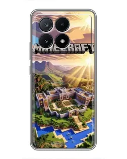 Чехол для Xiaomi POCO X6 Pro (5G) с картинкой «Minecraft панорама»