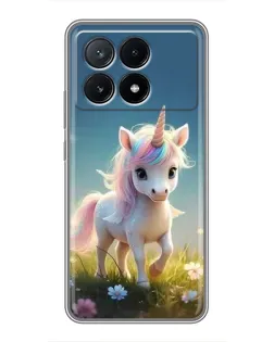 Чехол для Xiaomi POCO X6 Pro (5G) с картинкой «Единорог на поляне» Чехол для Xiaomi POCO X6 Pro (5G) с картинкой «Единорог на поляне»