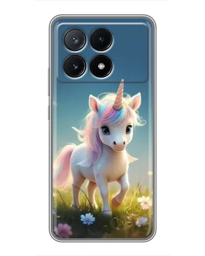 Чехол для Xiaomi POCO X6 Pro (5G) с картинкой «Единорог на поляне»