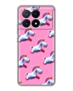 Чехол для Xiaomi POCO X6 Pro (5G) с картинкой «Единороги на розовом» Чехол для Xiaomi POCO X6 Pro (5G) с картинкой «Единороги на розовом»