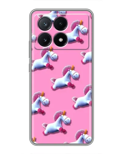 Чехол для Xiaomi POCO X6 Pro (5G) с картинкой «Единороги на розовом»