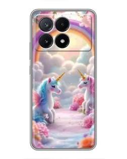 Чехол для Xiaomi POCO X6 Pro (5G) с картинкой «Радуга и единороги» Чехол для Xiaomi POCO X6 Pro (5G) с картинкой «Радуга и единороги»
