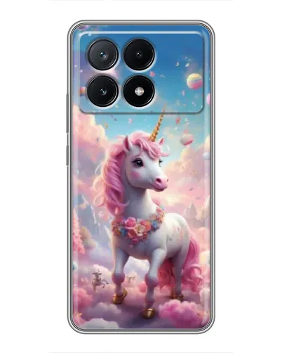 Чехол для Xiaomi POCO X6 Pro (5G) с картинкой «Единорог среди облаков»