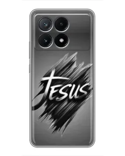 Чехол для Xiaomi POCO X6 Pro (5G) с картинкой «Надпись Jesus Graffiti»