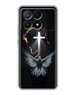 Чехол для Xiaomi POCO X6 Pro (5G) с картинкой «Голубь и Свет»