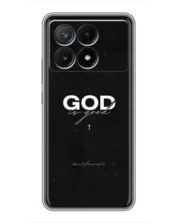 Чехол для Xiaomi POCO X6 Pro (5G) с картинкой «GOD — Бог над всем»