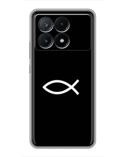 Чохол для Xiaomi POCO X6 Pro (5G) з картинкою «Символ риби Jesus»