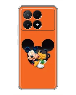 Чехол для Xiaomi POCO X6 Pro (5G) с картинкой «Сердце Микки Минни»