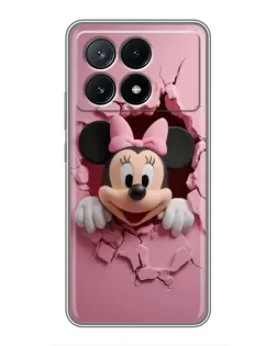 Чехол для Xiaomi POCO X6 Pro (5G) с картинкой «Минни сквозь стену»