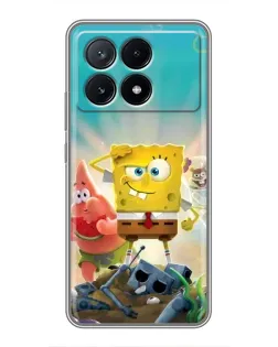 Чехол для Xiaomi POCO X6 Pro (5G) с картинкой «Спанч Боб победитель»
