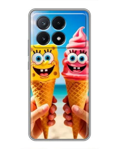 Чехол для Xiaomi POCO X6 Pro (5G) с картинкой «Спанч Боб мороженое» Чехол для Xiaomi POCO X6 Pro (5G) с картинкой «Спанч Боб мороженое»