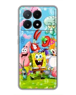 Чохол для Xiaomi POCO X6 Pro (5G) з картинкою «Губка Боб та друзі» Чохол для Xiaomi POCO X6 Pro (5G) з картинкою «Губка Боб та друзі»
