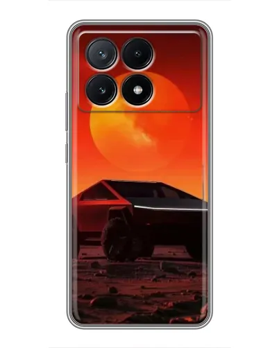 Чехол для Xiaomi POCO X6 Pro (5G) с картинкой «Cybertruck на Марсе»