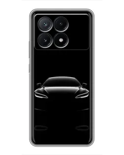 Чехол для Xiaomi POCO X6 Pro (5G) с картинкой «Силуэт Tesla Night»