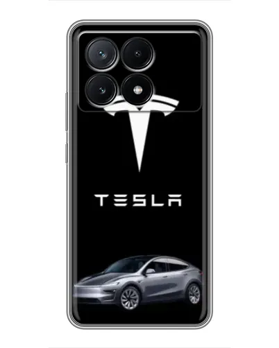 Чехол для Xiaomi POCO X6 Pro (5G) с картинкой «Tesla Model Y»