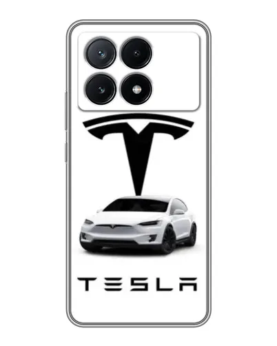 Чехол для Xiaomi POCO X6 Pro (5G) с картинкой «Tesla White Style»