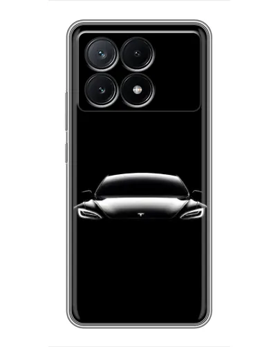 Чехол для Xiaomi POCO X6 Pro (5G) с картинкой «Фары Tesla Night»