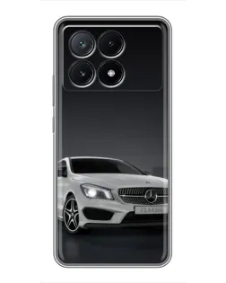 Чехол для Xiaomi POCO X6 Pro (5G) с картинкой «Mercedes AMG GT Silver»