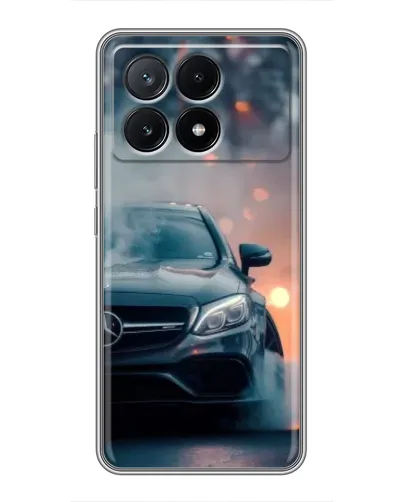 Чехол для Xiaomi POCO X6 Pro (5G) с картинкой «Mercedes — ночной город»