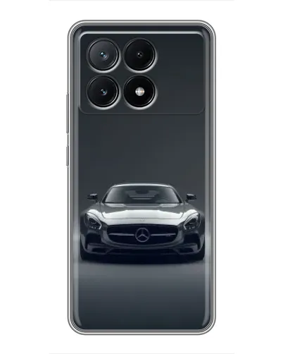 Чехол для Xiaomi POCO X6 Pro (5G) с картинкой «Mercedes на черном»