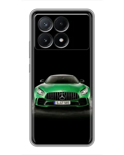 Чехол для Xiaomi POCO X6 Pro (5G) с картинкой «Mercedes — неоновый лого»