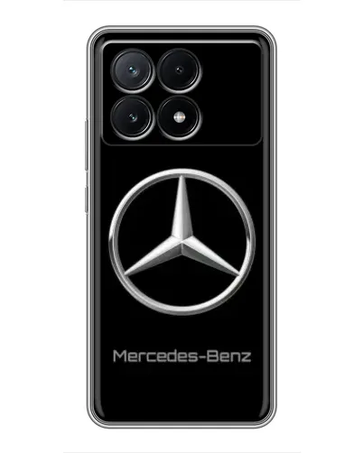 Чехол для Xiaomi POCO X6 Pro (5G) с картинкой «Mercedes Silver Logo»