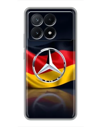 Чехол для Xiaomi POCO X6 Pro (5G) с картинкой «Mercedes — флаг Германии»