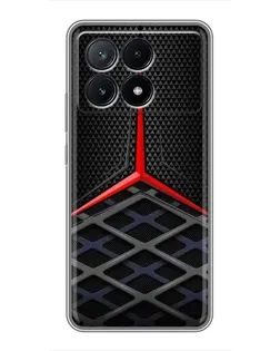 Чехол для Xiaomi POCO X6 Pro (5G) с картинкой «Mercedes Carbon Grid»