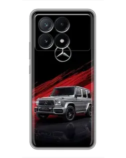 Чехол для Xiaomi POCO X6 Pro (5G) с картинкой «Mercedes G-Class красный»