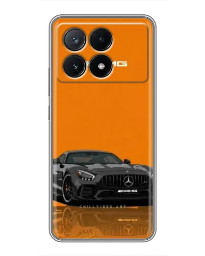 Чехол для Xiaomi POCO X6 Pro (5G) с картинкой «Оранжевый Mercedes AMG»